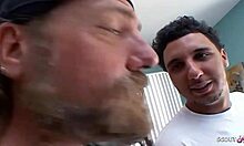 Half asian pigtails teen Tia Tanaka shocked by first mmf threesome two old big cocks