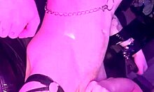 bound girl savors teasing throat play in hidden session