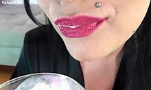 Tattooed Goth Babe with Big Natural Tits Teases in POV Casting Interview Dirty Talk