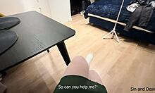 StepMom's tender hands stroke stepson's throbbing cock until massive cumshot
