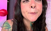 Split Tongue Girl Licks Lollipop Then Ass