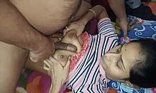 Lonely indian housewife fingers her wet pussy on sofa