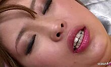 japanese teen nurse gets picked up and creampied after work