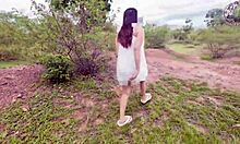 thai teen walks and masturbates in forest