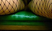 Mature Latina Squirts Hard In Fishnets