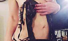 leather lingerie comes off just for you now