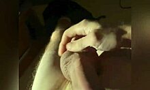 nice cumshots from jerking my big white cock
