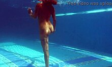 canadian milf heidi feels super horny in the pool