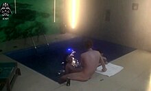 Threesome with friends in the motel pool
