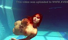 canadian milf heidi feels super horny in the pool