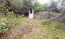 thai teen walks and masturbates in forest