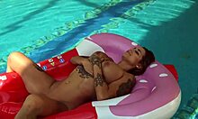 canadian milf heidi feels super horny in the pool