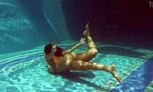 canadian milf heidi feels super horny in the pool