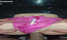 trailer candy in pink thong enjoys pure anal sex