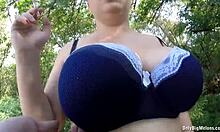 amateur gets juggs fondled outdoors