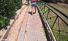 Eighteen Teen Wets Her Pussy Outdoors