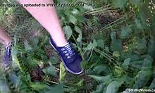 amateur gets juggs fondled outdoors