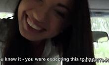 Sexy female doctor fucks patient in car and outside pov