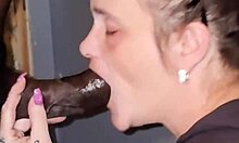 super blowjob and massive cumshot for pink glitter stepmom
