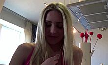 young blonde jessi gold shows her pink pussy and masturbates