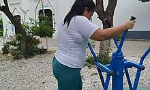 latina bbw ends up with hard sex from neighbor while husband works