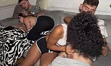 Interracial Swinger Party Shares Wife With Friend