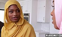 stepdad fucks hijab teen while stepmom holds her down