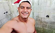 Yuri gaucho santa has a huge cock for parody