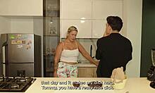 Stepmother fucks her stepson when home alone