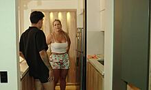 Stepmother fucks her stepson when home alone