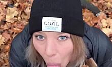 Caught outside in snow licking her ass and multiple cumshots