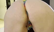 Rainbow clad joan day plays with herself and shakes big ass
