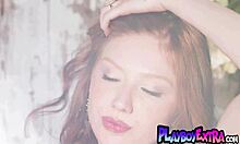 Redhead all natural naked teen blossoms outdoors
