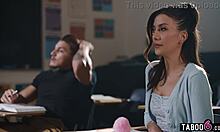 milf teacher makes insubordinate teen 18+s fuck in detention