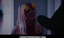 Leana Lovings gets drilled at wild Halloween party