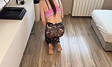step brother teaches step sister cock sucking and fucking with subtitles