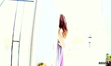 Shy ginger girl at casting. Older guy fucks her hard