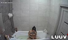 Luuv tattooed emily films her private show