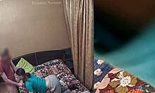 Real russian couples spontaneous bedroom blowjob filmed