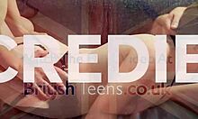 British teen takes anal creampie on camera