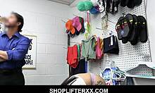 petite brunette teen caught shoplifting gets fucked by officer