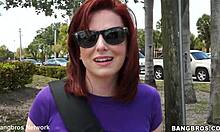 amateur redhead white girl gives up her ass for cash