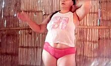 hermosa madura latina shakes her big ass in lingerie while dancing