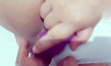 this pinay wife moans while vibrator fingers her tight pussy