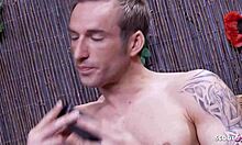 big tits tanned beauty bitch in underboob bra gets fucked by stranger