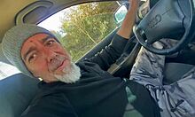 Unfaithful blowjob in the car - how well my co-worker sucks cock