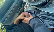 Unfaithful blowjob in the car - how well my co-worker sucks cock