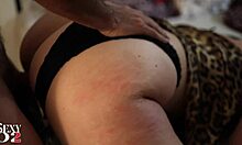 White milf in satin lingerie takes anal and cumshot