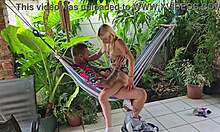Fucking on the hammock while on holiday in hawaii with petite blonde