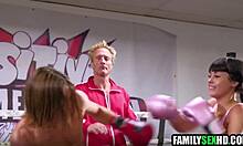 step family sex on boxing ring with old and young taboo
